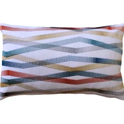 Wandering Lines Ocean Coast Throw Pillow 12x19