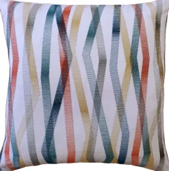 Wandering Lines Ocean Coast Throw Pillow 19x19