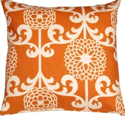 Waverly Fun Floret Citrus Orange 20x20 Throw Pillow