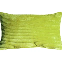 Wide Wale Corduroy 12x20 Green Throw Pillow