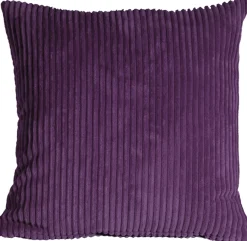 Wide Wale Corduroy 18x18 Purple Throw Pillow