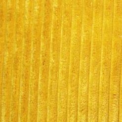 Wide Wale Corduroy 22x22 Yellow Throw Pillow