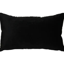 Winter Flock Black and White Throw Pillow 12x20