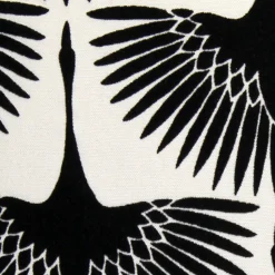 Winter Flock Black and White Throw Pillow 20x20