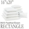 16"x20" Rectangular Feather Down Pillow Form