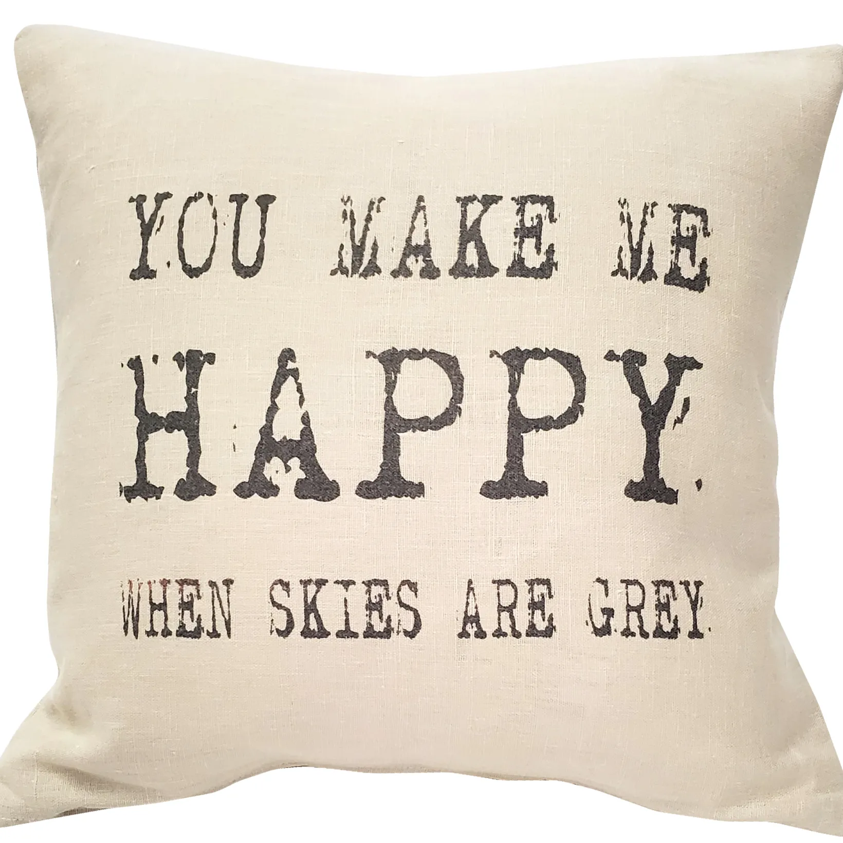 You Make Me Happy Throw Pillow